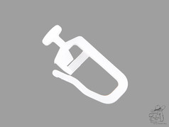 Weier Kunststoff Gardinengleiter mit Teller passend fr Scania R LKW.