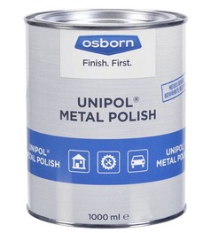 Silberne Dose Unipol Metal Polish von Osborn, 1000 ml, mit Symbolen fr Haushalt, Gewerbe und Auto.
