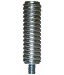 Antennenfeder aus glnzendem, elektro-poliertem Edelstahl mit Gewindebolzen.