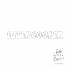 Aufkleber mit dem Schriftzug INTERCOOLER in dunkler Kontur auf weiem Hintergrund.