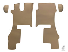 Cremefarbene Kunstleder-Einbau-Fumatten fr Scania NG R.