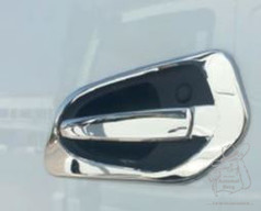 Chromglnzender Edelstahl Trgriff Rahmen fr LKW. Passend fr MP4+MP5.