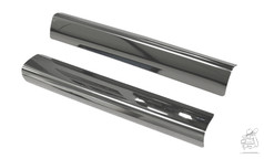 Glnzende, gepresste Edelstahl-Zierlitzen als Paar. LKW-Zubehr.