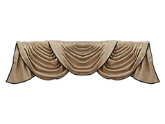 Beige Innenraum-Bordre "3 Wellen Exclusiv" aus Wildlederimitat mit dunkler Kunstlederkante.