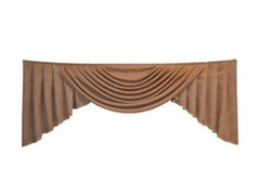 Braune Innenraum-Bordre aus Wildlederimitat fr LKW-Oberbett, mit eleganter Wellenform.