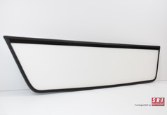 Weies LED Leuchtschild mit schwarzem Rahmen. SRI FrontSignLED by Sign Solution.