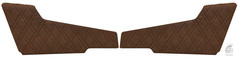 Braune, gesteppte Trverkleidungen fr LKW, passend fr Volvo FH4+FH5.