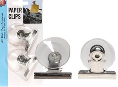 Saugerclipset: Transparente Sauger mit silbernen Zettelklammern, in Verpackung und einzeln gezeigt.