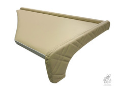 LKW-Tisch in creme mit glatter Kunstleder Oberflche und doppelt gewaffelter Seitenwnde