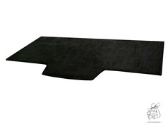 Schwarze Tagesdecke aus Wildlederimitat, passgenau zugeschnitten fr die LKW-Kabine.