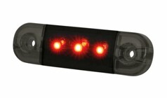 Dark Knight SLIM Positionsleuchte mit leuchtenden roten LEDs und anthrazit getntem Glas.