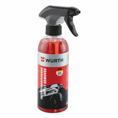 Wrth Insektenentferner: Klare Sprhflasche mit roter Flssigkeit und schwarzem Sprhkopf.