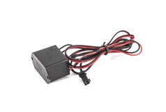 Ledson Glowstrip Treiber in Schwarz mit losem Plus- und Minuskabel sowie Anschluss fr Glowstrip.