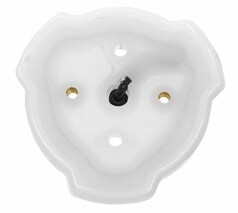 Weie, geformte beleuchtete Platte fr LKW-Emblem, mit Kabel und Befestigungslchern.