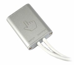 Silberner Touch-Dimmer mit Hand-Symbol, 