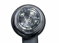 Klares Viking Ersatzglas fr Pendelleuchten mit LEDs und schwarzem Gehuse.