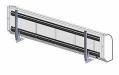 Silberne Halterung fr Illumi LED Leuchtkasten, an der Rckseite des Leuchtkastens montiert.