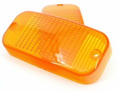 Orange Ersatzglser fr Talmu Schwedenleuchten, mit strukturierter Oberflche.