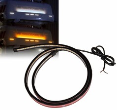 Ledson LED Flexistrip Arc in Schwarz mit weien und gelb-orangen LEDs, am LKW gezeigt.