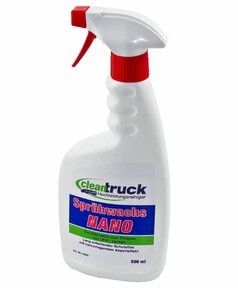 CleanTruck Sprhwachs NANO 500ml in weier Sprhflasche mit rotem Sprhkopf.