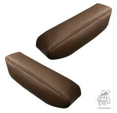 Paar braune Kunstleder Armlehnenberzge passend fr Actros MP4+MP5.