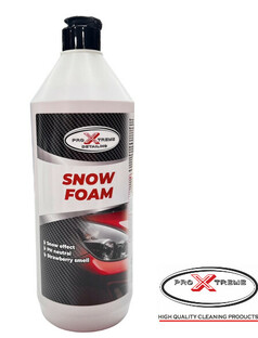 Weie Flasche Pro Xtreme Snow Foam Aktivschaum mit schwarzem Verschluss und rotem 