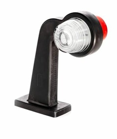 Retro Style Pendelleuchte mit schwarzem Halter, klarer Front und rotem Rcklicht.