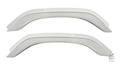Weie Kotflgelverkleinerungen aus ABS-Kunststoff.
