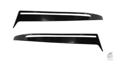 Ein Paar schwarze, glnzende Felips Angel Eyes / Bser Blick aus ABS-Kunststoff mit Schlitz.