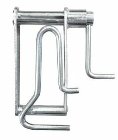 Spanngurt Aufwickler aus silbernem Metall mit Kurbel.