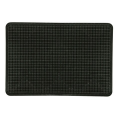 Schwarze, universelle Gummimatte mit geriffelter Oberflche.