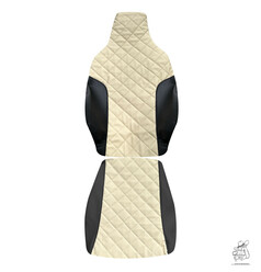 Sitzbezug Innen in creme und Auen in schwarz