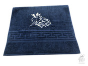 Duschtuch marineblau mit Stick