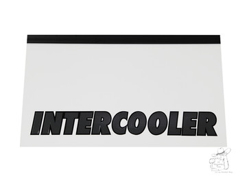 Schmutzfnger (Paar) 65x35cm schwarz mit zweifarbiger Beschriftung