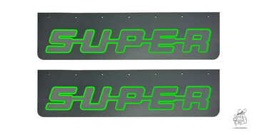 Schmutzfnger (Paar) 65x17cm inkl. zweifarbiger Beschriftung