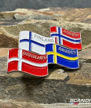Scandi Pin Scandinavia Flags