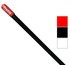Firestik Antennenstick in Schwarz mit roter Spitze und "FireStik" Schriftzug. Farbmuster Rot, Schwarz, Wei.