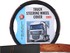 Lenkradschoner in Schwarz mit Holzoptik und orangefarbenen Nhten. Verpackung: TRUCK STEERING WHEEL COVER 44-46.