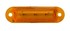Kompakte, bernsteinfarbene LED-Markierungsleuchte mit 3 LEDs und Befestigungslchern.