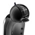 Schwarze Dolce Gusto Mini Me Kaffeepadmaschine mit transparentem Wassertank.