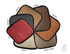 Farbmuster der Trverkleidung Polyline aus PVC/Polyester in Rot, Schwarz, Natural, Braun, Cognac, Sand/Beige, Creme.