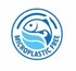 Blau-weies "MICROPLASTIC FREE" Symbol mit Fisch und Wellen fr den Autosol Felgenreiniger.