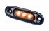 Anthrazit getnte Dark Knight Positionsleuchte ULTRA SLIM mit drei leuchtenden orangefarbenen LEDs.