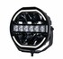Runder, schwarzer Strands Siberia Skylord LED-Fernscheinwerfer mit weier Ring-Positionsleuchte und zentralen LEDs.