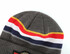 Graue Beanie "10 Jahre Truck Junkie" mit roten, gelben, weien und blauen Streifen und Logo-Patch.