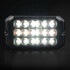 Strands Dark Knight LED Blitzer in Schwarz mit leuchtenden weien und gelben LEDs.