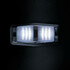 Double Dutch LED DUAL & Warnlicht "Black Bullet" mit hellem weiem Positionslicht und schwarzem Gehuse.