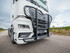 Schwarzer Trux Frontschutzbgel "Highway" mit Gitterdesign an der Front eines weien MAN TGX3 LKW.