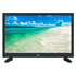 Schwarzer Majestic 19 Zoll Smart TV mit lebhaftem Strandbild auf dem Display und schwarzen Standfen.
