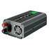 Grauer Power Inverter "Pure Sine Wave" 300W/600W Peak mit Lfter, Batterieanschlssen und Sicherungsfach.